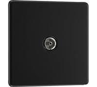 BG Electrical - Conexión aérea coaxial única, color negro mate