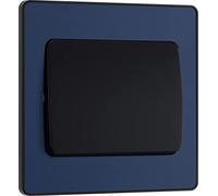BG Electrical Evolve Interruptor de luz individual, 20 A, 2 vías, balancín ancho, azul mate