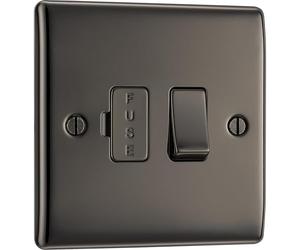 BG Electrical NBS50 - Unidad de conexión fusionada con interruptor de metal, negro, NBN50-01