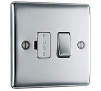 BG Electrical NBS50 - Unidad de conexión fusionada con interruptor de metal, plateado, NPC50-01