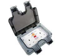 BG Enchufe Exterior 2 Tomas con RCD, IP66