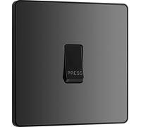 BG Evolve Black Chrome (Black Ins) Interruptor de una sola presión, 10 A