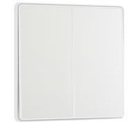BG Interruptor eléctrico de luz de doble pared, 2 vías, balancines de borde a borde, aspecto sin tornillos, bordes redondos, Evolve, blanco nacarado, 20 A, 16AX, PCDCL42EW
