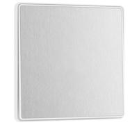 BG Interruptor eléctrico de pared simple, 2 vías, basculante de borde a borde, aspecto sin tornillos, bordes redondos, evolucionar, acero cepillado, 20 A, 16AX, PCDBS12EW