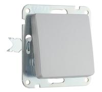 BG Oxford Interruptor de Luz de 2 Vías con Rosca sin Marco, 10AX, Plateado