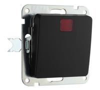 BG Oxford Interruptor de Timbre y Luz, sin Marco, Terminal de Tornillo, 10AX, Negro