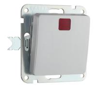 BG Oxford Interruptor de Timbre y Luz, sin Marco, Terminal de Tornillo, 10AX, Plateado