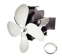 BG509 - Ventilador de estufa de 4 estufas alimentado por calor para leña de pellets, dispersa el aire caliente a través de la casa, soplador de madera, alimentado por calor, no eléctrico, hogar
