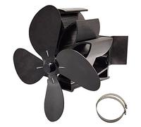 BG509 - Ventilador de estufa de 4 estufas alimentado por calor para leña de pellets, dispersa el aire caliente a través de la casa, soplador de madera, alimentado por calor, no eléctrico, hogar