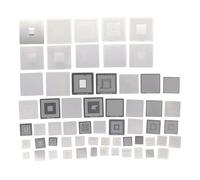 BGA Reballing Stencils 304 Stainless Steel Universal Rework Net Template Kit 60 Pcs Set for Computer Chip Repair Laptops Desktops Motherboards Graphics Cards