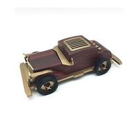 BGAZA Colores Magic Car Audio Inalámbrico Bluetooth Car Audio Coche Retro Colorido de la Vendimia Luz TF Tarjeta de Altavoz de subgraves(Mahogany Color)