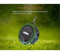 BGAZA Estéreo portátil Altavoz Bluetooth inalámbrico for Exteriores música Altavoz de subgraves Deportes de Sonido Mini Altavoz Portátil Bluetooth Bass(Army Green)