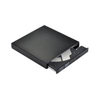 BGAZA Externo DVD Unidad óptica de accionamiento ROM USB 2.0 Jugador CD-RW Griterista del Quemador Reader Recorder Portatil for PC portátil(Nero)