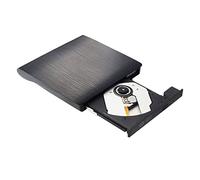 BGAZA Portátil DVD Jugador USB 3.0 Unidad óptica Externa Delgada CD-RW Lector Quemador Compatible Entretenimiento música Video película Audio TV(Nero)