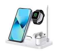 BGAZA Soporte de Cargador inalámbrico rápido de 30W for Reloj de teléfono 4 en 1 estación de Carga Plegable for Auriculares(Style 2 30W 4 in 1 W)