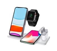 BGAZA Soporte de Cargador inalámbrico rápido de 30W for Reloj de teléfono 4 en 1 estación de Carga Plegable for Auriculares(Style 1 30W 4 in 1 W)