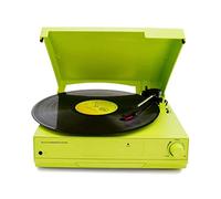 BGAZA Tocadiscos de Vinilo del gramófono Moderno 33/45/78 RPM Plataforma giratoria for Jugar fonógrafo Bluetooth 2.0(Groen)