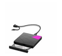 BGAZA USB 3.0 Externo DVD/CD Writer Writer Super Slim Drive RW SD Lector de Tarjetas portátil DVD Jugador Compatible con USB 2.0 / USB 1.0