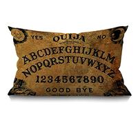 BGBDEIA Funda de cojín vintage retro con diseño de tableros, cintura lumbar, algodón y lino, funda de almohada para sofá, decoración del hogar, rectangular, 30 x 50 cm, 30 x 50 cm