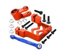BGDIEAKIN Soporte servo de Aluminio + Barra de Acoplamiento + bocina servo 25T for TR-AXXAS 1/10 Maxx 1,0/2,0 Slash-102076-4(Orange)