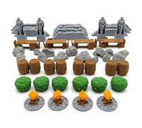 BGExpansions - Fichas de Terreno para El Señor de los Anillos: Viajes por la Tierra Media™ | 42 Piezas | Fichas de Escenografía Detalladas para una Experiencia de Juego Inmersiva