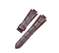 BGFFDSZ 24x14mm Convex End Genuine Leather Watchband 1853 Compatible With Tissot T60 Strap L875/975K(Brown,Gold buckle)