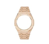 BGFFDSZ Accesorios metálicos compatibles con el reloj Casio Farmhouse Oak GM-2100 caja personalizada en oro esmerilado y juego especial de acero inoxidable(RG Case Strap Set)