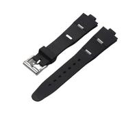BGFFDSZ Compatible con B VLGARI DP42C14SVDGMT Correa de silicona convexa for reloj, accesorios de pulsera, 22 x 8 mm, 24 x 8 mm, correa de goma for hombre y mujer.(Black silver clasp,22-8mm)