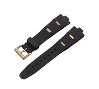 BGFFDSZ Compatible con B VLGARI DP42C14SVDGMT Correa de silicona convexa for reloj, accesorios de pulsera, 22 x 8 mm, 24 x 8 mm, correa de goma for hombre y mujer.(Black gold clasp,24-8mm)
