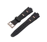 BGFFDSZ Compatible con B VLGARI DP42C14SVDGMT Correa de silicona convexa for reloj, accesorios de pulsera, 22 x 8 mm, 24 x 8 mm, correa de goma for hombre y mujer.(Black rose gold,24-8mm)