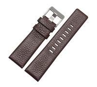 BGFFDSZ Compatible con correa de cuero genuino DIESEL DZ7311 DZ7332 DZ7314 DZ1405 DZ4323 Correa de reloj negra y marrón de 22 mm, 24 mm, 26 mm, 28 mm y 30 mm(Light Pink White,30mm)