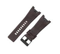 BGFFDSZ Compatible con correa de reloj Diesel for hombre Dz4246 Dz1273 Dz1216, impermeable, cómoda, de cuero suave, con interfaz cóncava.(Brown(LZ)-Black-K3)