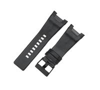 BGFFDSZ Compatible con correa de reloj Diesel for hombre Dz4246 Dz1273 Dz1216, impermeable, cómoda, de cuero suave, con interfaz cóncava.(Black(PW)-Black-K3)