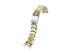 BGFFDSZ Compatible con correa de reloj Tudor Black Bay 79230 79730 Heritage Chrono, pulsera acero inoxidable macizo, sin remaches(Silver gold No Rivet)