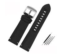BGFFDSZ Correa de nailon compatible con Mido Navigator M026.629 Ocean Star M042 M042.430 Citizen for hombre, color negro y azul, 22 mm.(Black-silver)