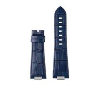 BGFFDSZ Correa de piel de becerro compatible con Tissot PRX Series T137.407 Super Player T137.410, con eslabón final de acero, 26 x 12 mm.(A Blue-no buckle)