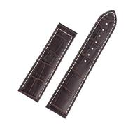 BGFFDSZ Correa de piel vacuno compatible con el reloj Hamilton Khaki Aviation Classic Series for hombre, 20 mm o 22, color negro marrón, hebilla plegable(01-Brown no Clasp,22mm)