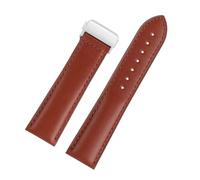 BGFFDSZ Correa de piel vacuno compatible con el reloj Hamilton Khaki Aviation Classic Series for hombre, 20 mm o 22, color negro marrón, hebilla plegable(08-Brown steel,20mm)