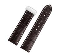 BGFFDSZ Correa de piel vacuno compatible con el reloj Hamilton Khaki Aviation Classic Series for hombre, 20 mm o 22, color negro marrón, hebilla plegable(03-dark brown-C,22mm)