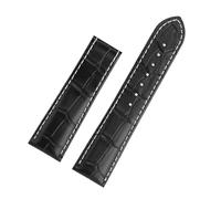 BGFFDSZ Correa de piel vacuno compatible con el reloj Hamilton Khaki Aviation Classic Series for hombre, 20 mm o 22, color negro marrón, hebilla plegable(03-Black no Clasp,20mm)