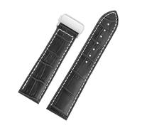 BGFFDSZ Correa de piel vacuno compatible con el reloj Hamilton Khaki Aviation Classic Series for hombre, 20 mm o 22, color negro marrón, hebilla plegable(01-Black steel,22mm)