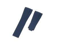 BGFFDSZ Correa de reloj compatible con Rolex Daytona Submariner Yacht-Master GMT Explorer, silicona de 20 mm, accesorio for reloj, pulsera, correa, cadena.(Dark blue-No buckle,21mm)