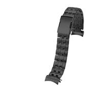 BGFFDSZ Correa de reloj de acero inoxidable de precisión for hombre Casio EDIFICE Series EQW-M710, con extremo curvo, de 22 mm.(Black)