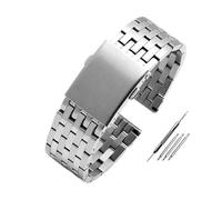 BGFFDSZ Correa de reloj de acero inoxidable macizo compatible con DIESEL for hombre, esfera grande, DZ7395, DZ7370, DZ4323 y DZ4283, pulsera de 22 mm, 24 mm y 26 mm.(Style C-silver,30mm)