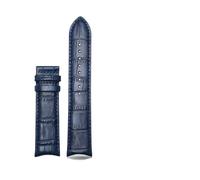 BGFFDSZ Correa de reloj de piel de vaca con extremo curvo de 20, 21 y 22 mm for 8633, 517793 y 617793. Compatible con pulseras Rossini, Longines, Tissot, Citizen y CASIO Arc.(Blue-no buckle,22mm-width