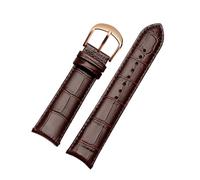 BGFFDSZ Correa de reloj de piel de vaca con extremo curvo de 20, 21 y 22 mm for 8633, 517793 y 617793. Compatible con pulseras Rossini, Longines, Tissot, Citizen y CASIO Arc.(Brown-rose gold A,20mm-wi