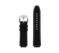 BGFFDSZ Correa de silicona impermeable compatible con Casio AE1200, AE-1200/1300, W-218H, SGW400, AQ-150W, A158, A159, A169 y A700 (18 mm)(White line-silver)