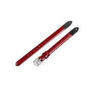 BGFFDSZ Correas de reloj for mujer Fossil ES3745 ES3861 ES4026 ES3862 ES4340 de 8 mm, pulsera pequeña de cuero genuino.(Red,8mm-Golden Buckle)