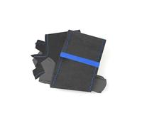 BGFFDSZ Funda de Volante Interior de Piel de Ante for Coche, Compatible con Land Rover Discovery 3 (2004-2009) y Range Rover Sport (2005-2008).(Blue Strip-no Hole)