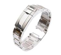 BGFFDSZ Pulsera de reloj 904L compatible con Rolex Daytona GMT Submariner, accesorios de reloj, correa de metal, correa de acero inoxidable macizo de 20 y 21 mm.(Bright silver,21mm)